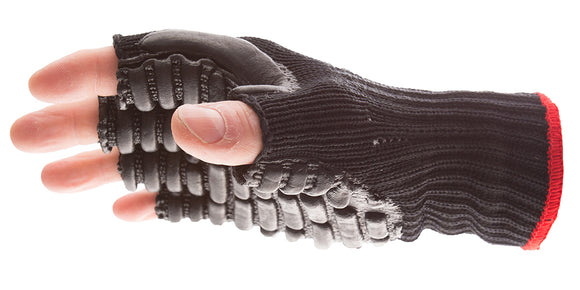 Blackmaxx Vibration Damping Gloves. These economical cotton/poly knitted gloves are coated with “pods” of lightweight cellular polyurethane. The combination makes an extremely comfortable glove that uses encapsulated air to cushion vibration.